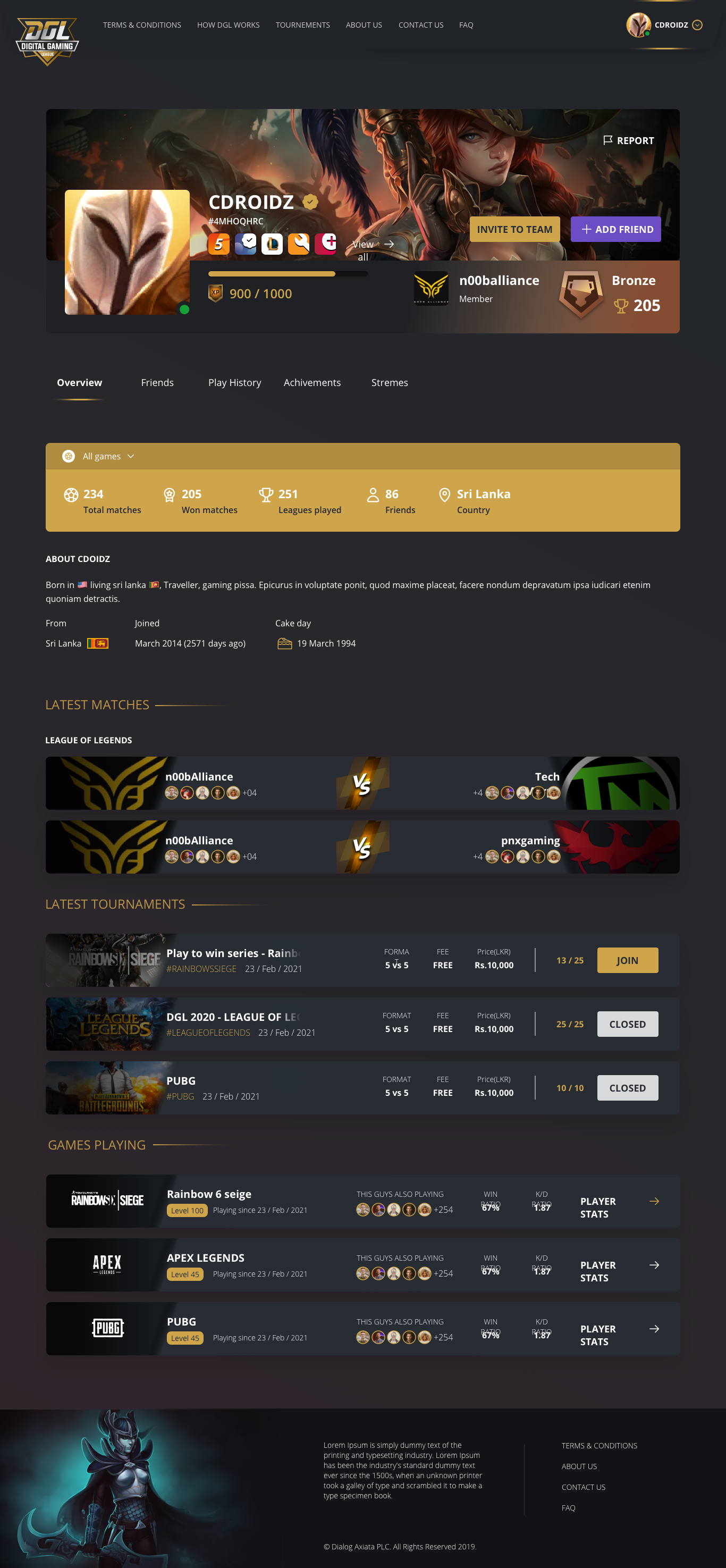 Profile new public view screen