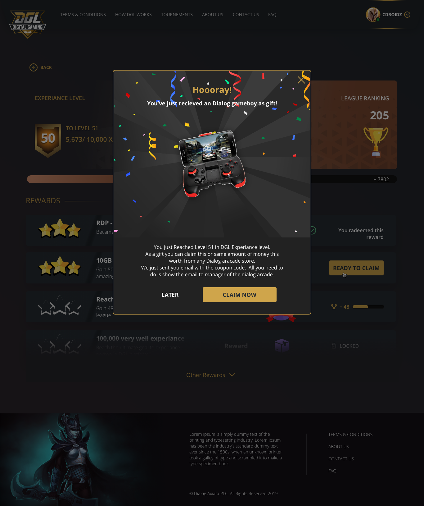 Profile claiming state screen