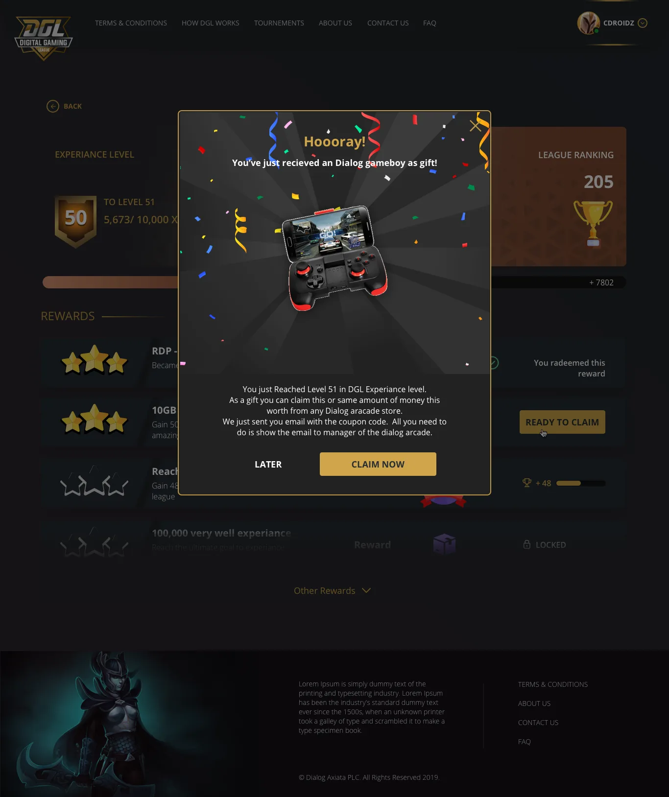 Profile claiming state screen