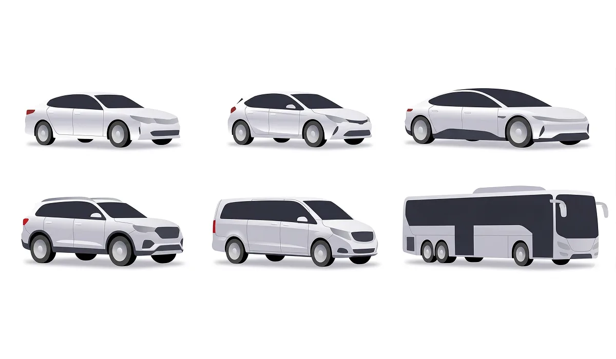 Vehicle types supported in the HopOn app