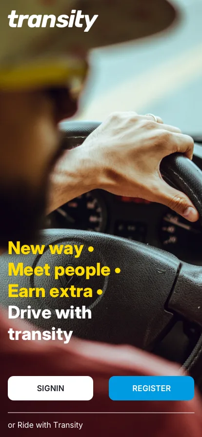 Driver app splash-screen UI