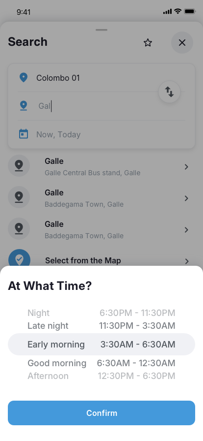 Rider app Specific-Time-Picker UI