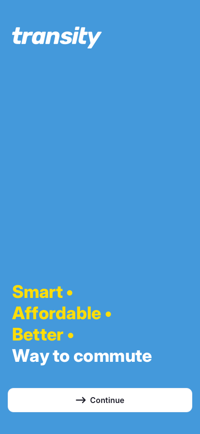 Rider app splash-screen UI