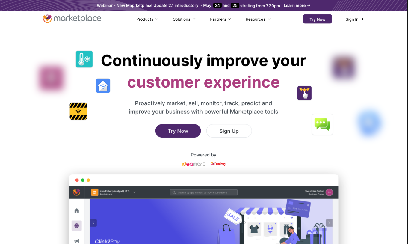 Public landing page open to anyone before sign-up
